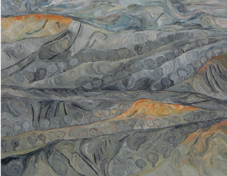 Orchards/S Oregon , 2006 oil on canvas 44 1/2" x 56"