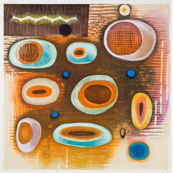 Seeding Jewels , 2008 woodcut (10/40) 24 1/4" x 24 1/4"