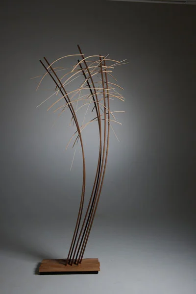 Cascade , 2014 walnut, cherry, maple 98" x 43" x 12 1/2"