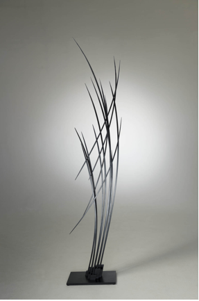 Vertical Arc , 2012 paperstone, painted maple 89" x 32" x 10"