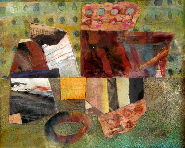 Scherzo , 2014 mixed media collage 21 1/2" x 23 3/8"