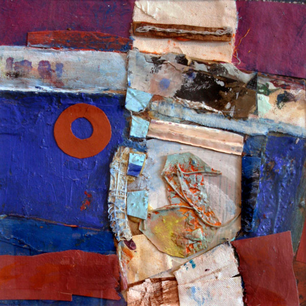March , 2013 mixed media collage 14 3/4" x 14 3/4"