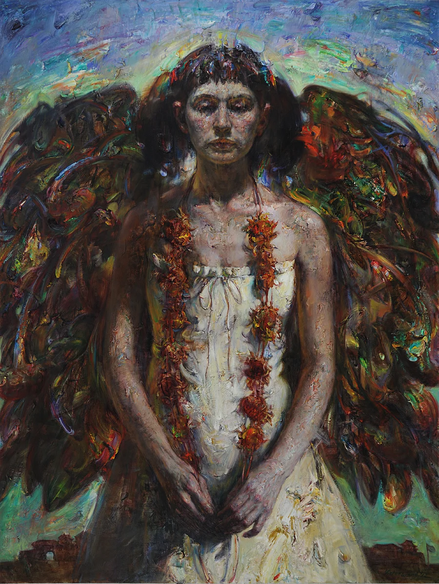 The Wings , 2012 oil on canvas 63 1/4" x 48 1/8"