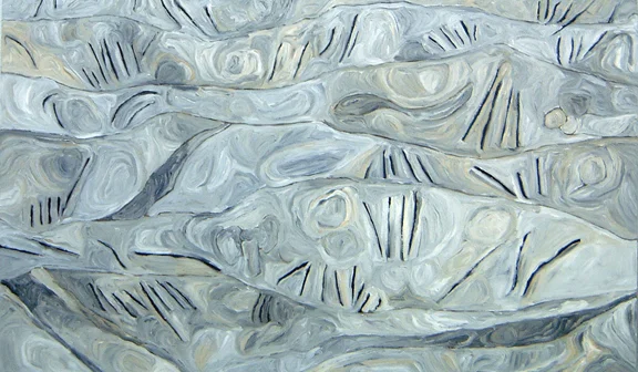 James Kuiper White Aria , 2005 oil on canvas 44 1/2" x 72 1/2"
