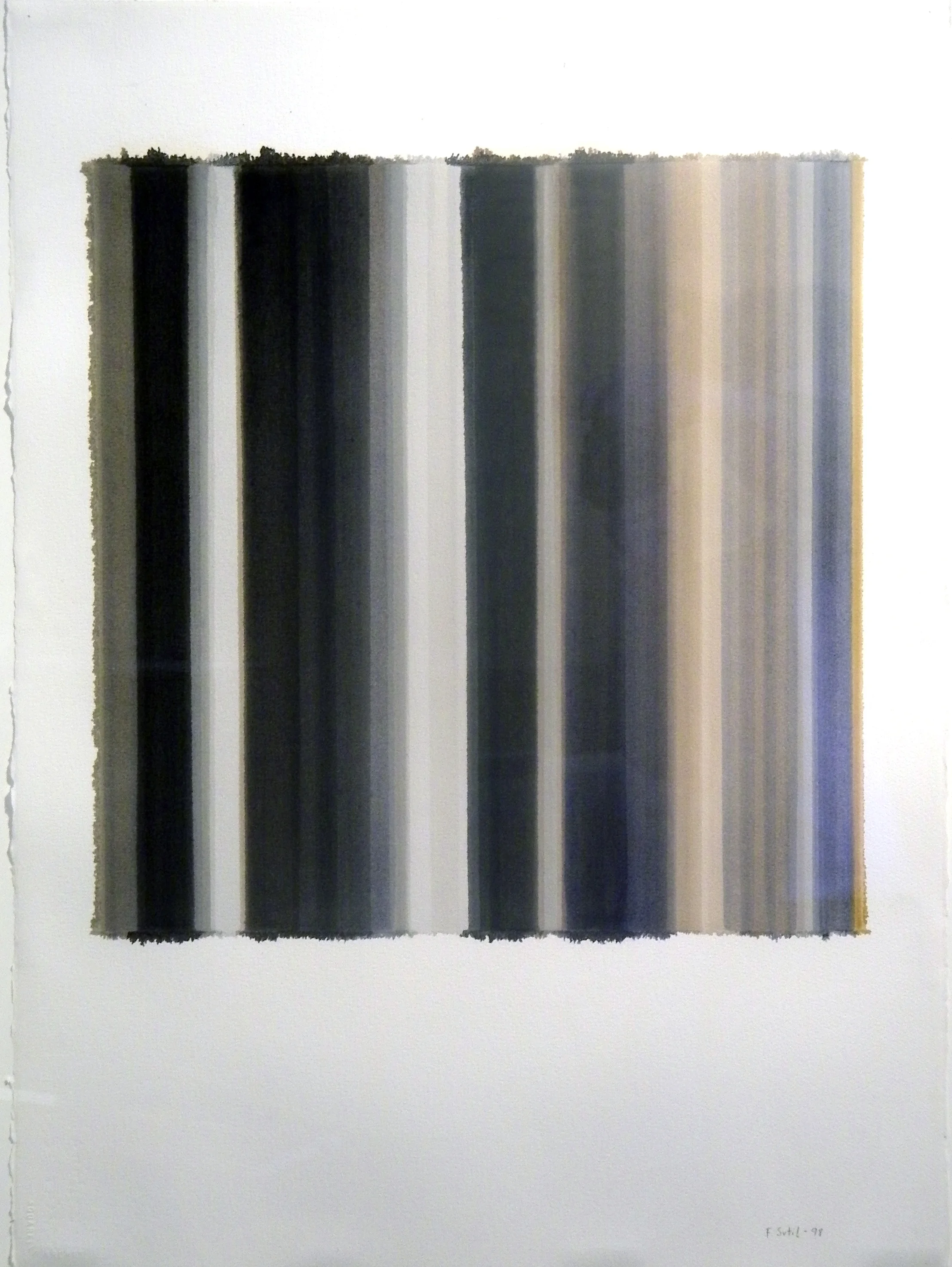 Francisca Sutil Untitled - Spaces , 1998 oil a l'essence on paper 33 3/4" x 25 7/8"