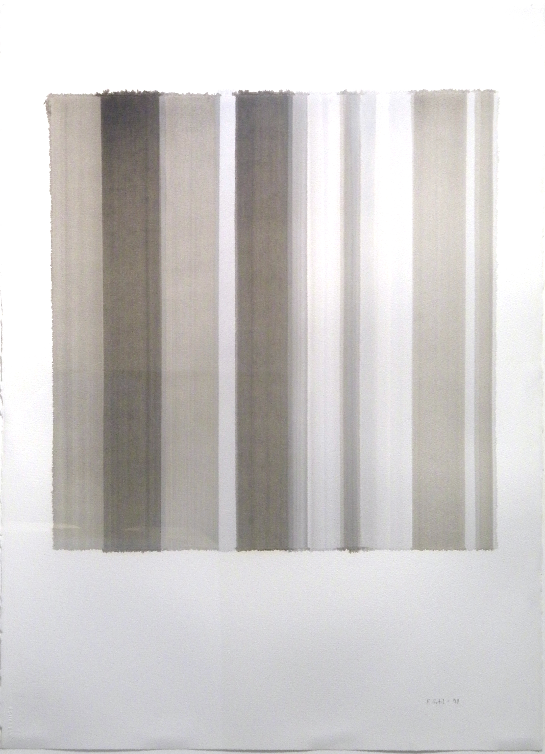 Francisca Sutil Untitled - Spaces , 1998 oil a l'essence on paper 33 3/4" x 25 7/8"