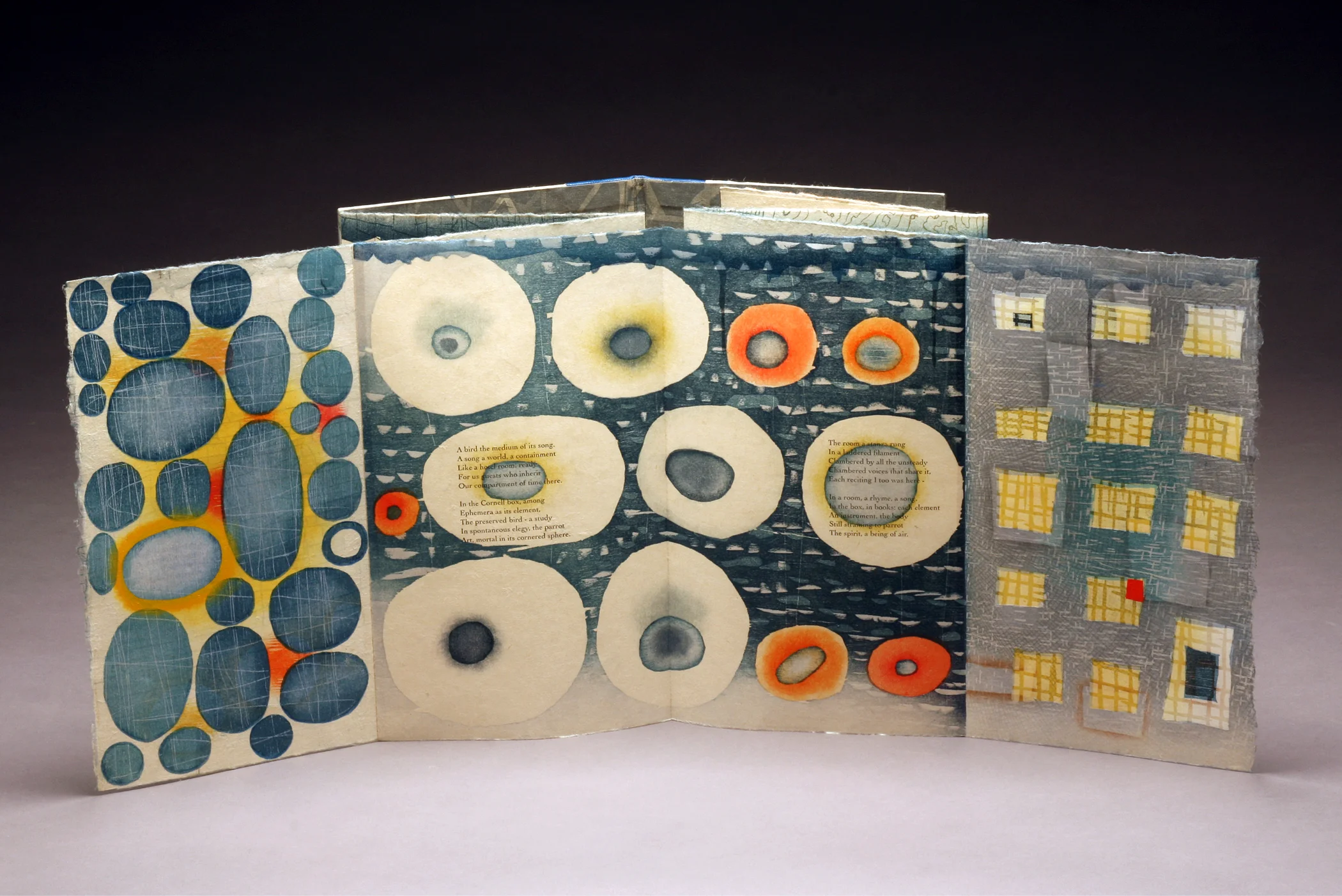 Karen Kunc, "Ephemera," 2009 woodcut print artist book, 45/50 10" x 42"