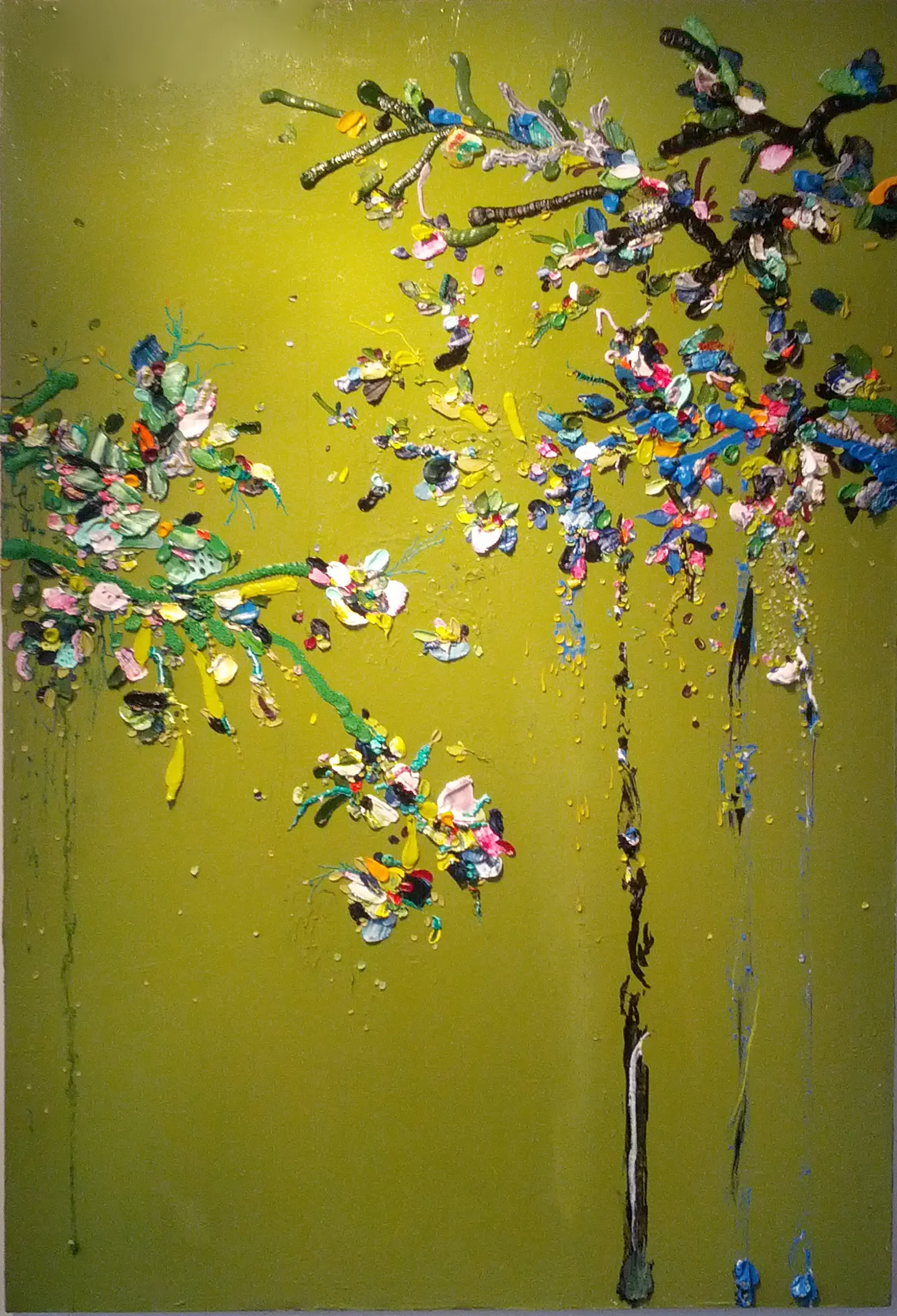 Julia Fernandez-Pol, "Spring Blossom Knots," 2012 oil on canvas 72 1/2" x 46 1/2"