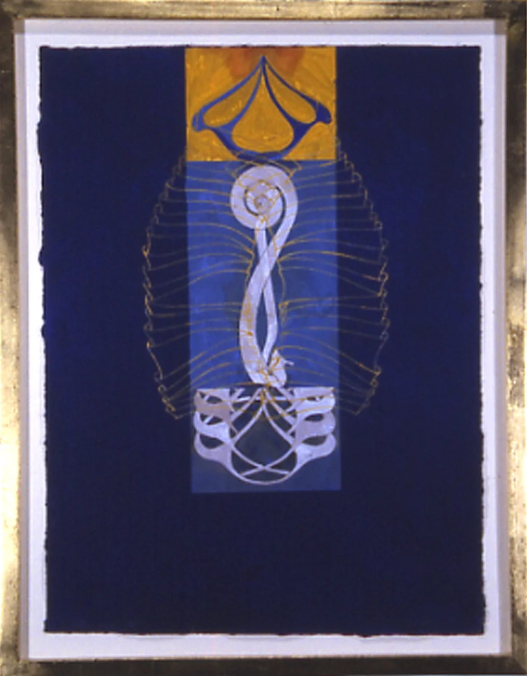 Steven Sorman, "well now xx," 2002 gouache, acrylic, collage on indian watercolor paper 28" x 21 3/4"