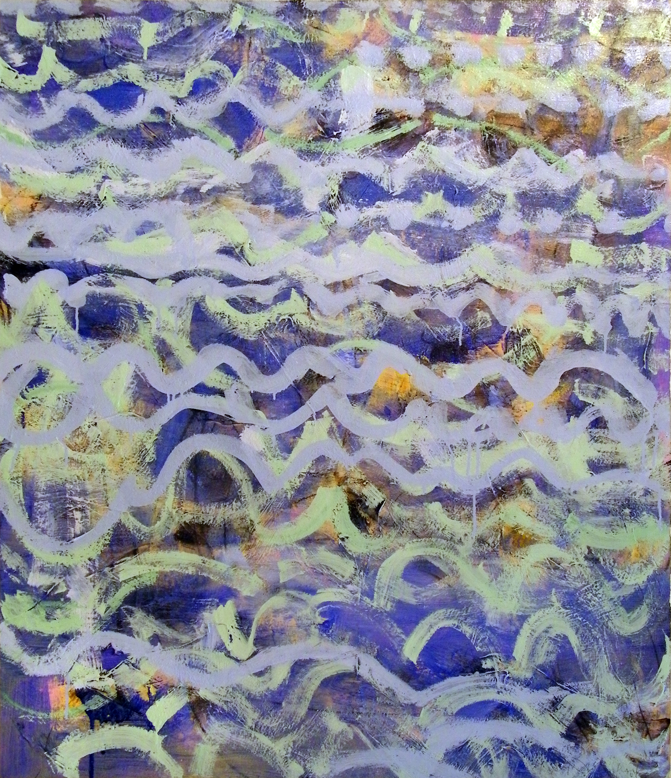 Michael Marshall, "Blue: Breakers #7," 2006 acrylic on paper 51" x 39"