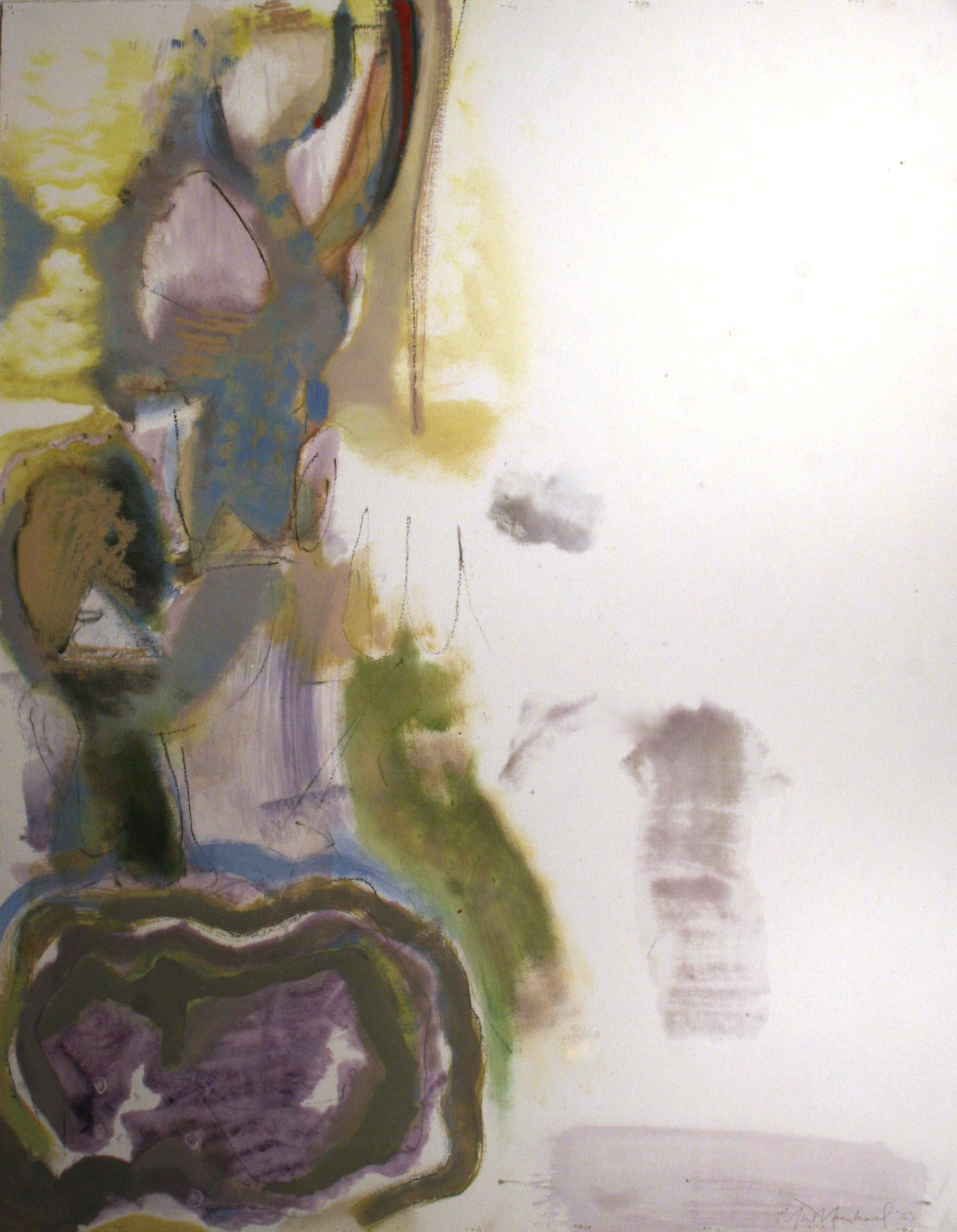 Michael Marshall, "Untitled," 2003 oil, enamel, oil stick, charcoal 41 1/2" x 31 7/8"