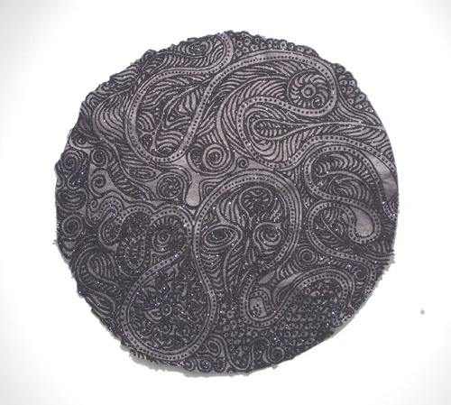 Christopher Tanner, "Minor Eclipse," 2008 mixed media on handmade paper 25 1/4" diameter