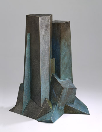Bruce Beasley, "Upthrust," cast bronze with patina, 19" x 16" x 13"