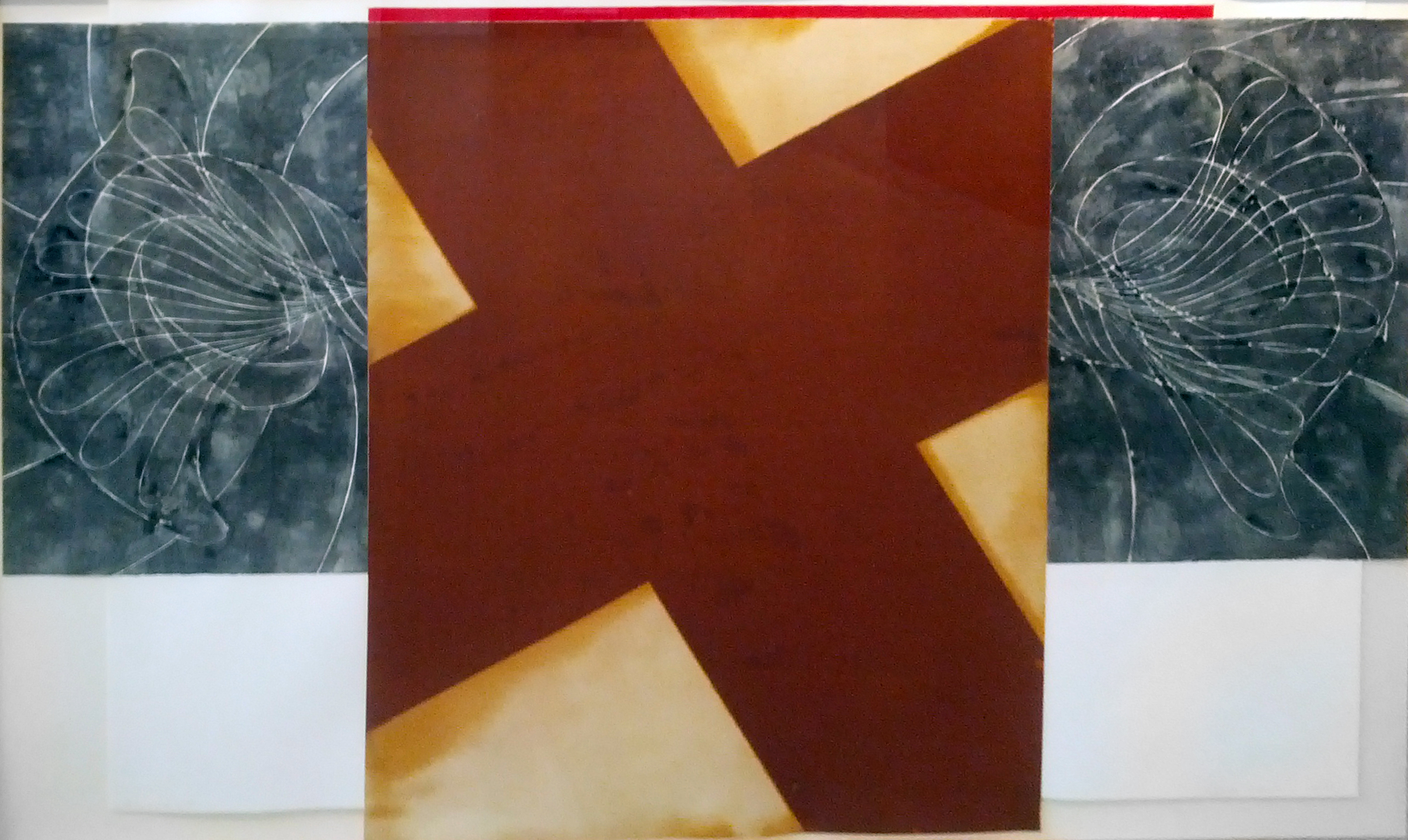 Steven Sorman, "whereabouts," 2004 rust, gouache, acrylic, pumice gel medium on various papers 33 1/4" x 49"