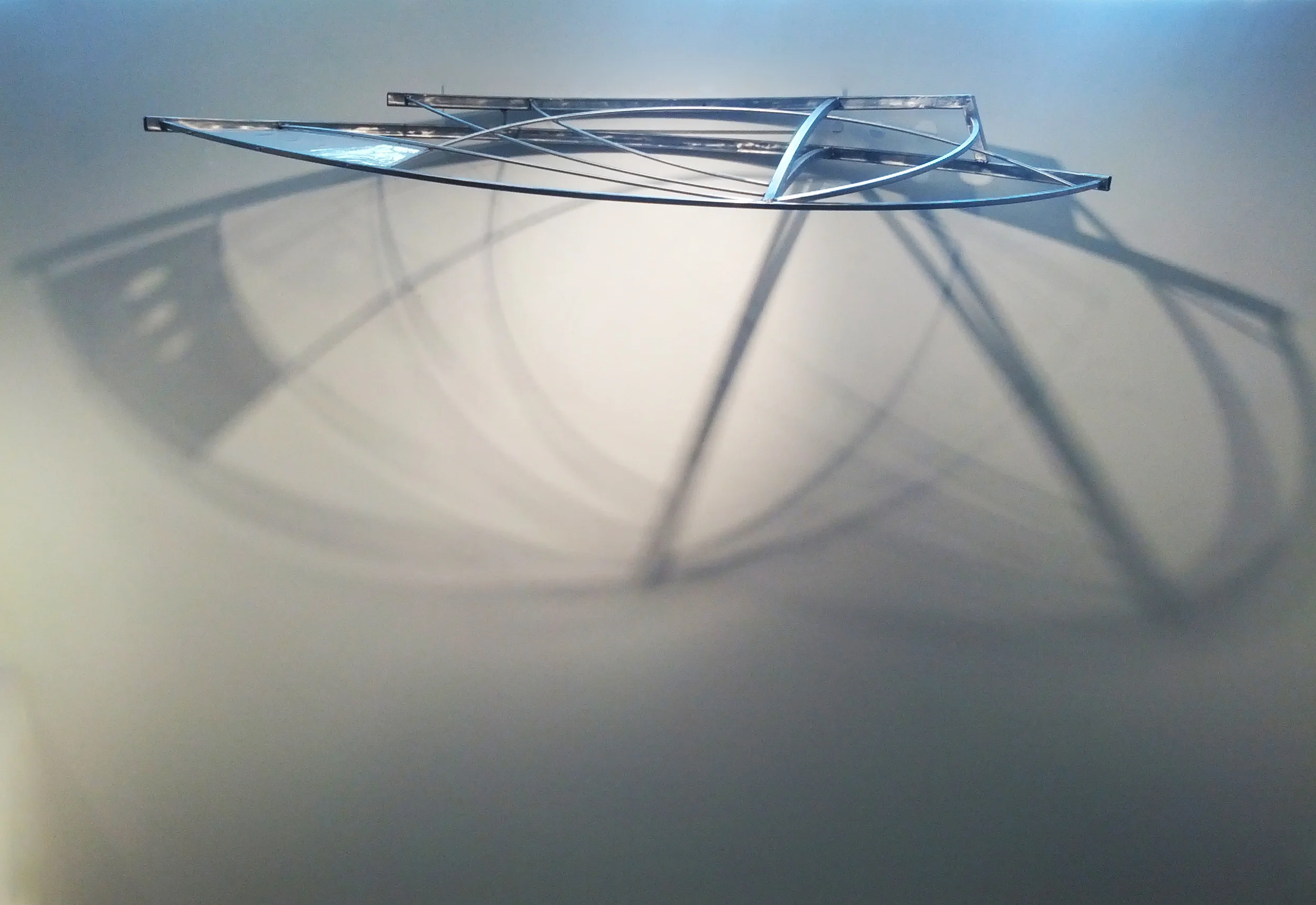 Bob Emser, "A Great Notion," 2007 stainless steel, poly carbonate 9" x 79" x 27"