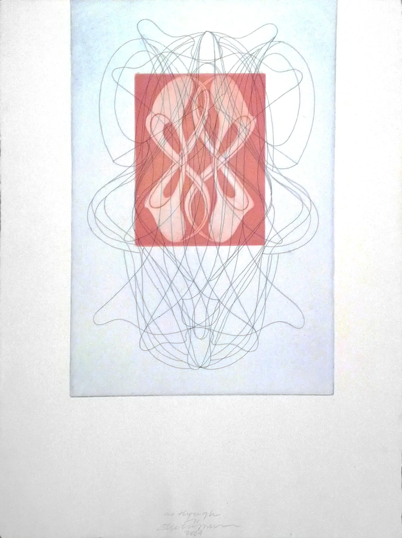 as though , 2004 etching, mezzoting, on St. Armand paper, 1/11 24" x 18"