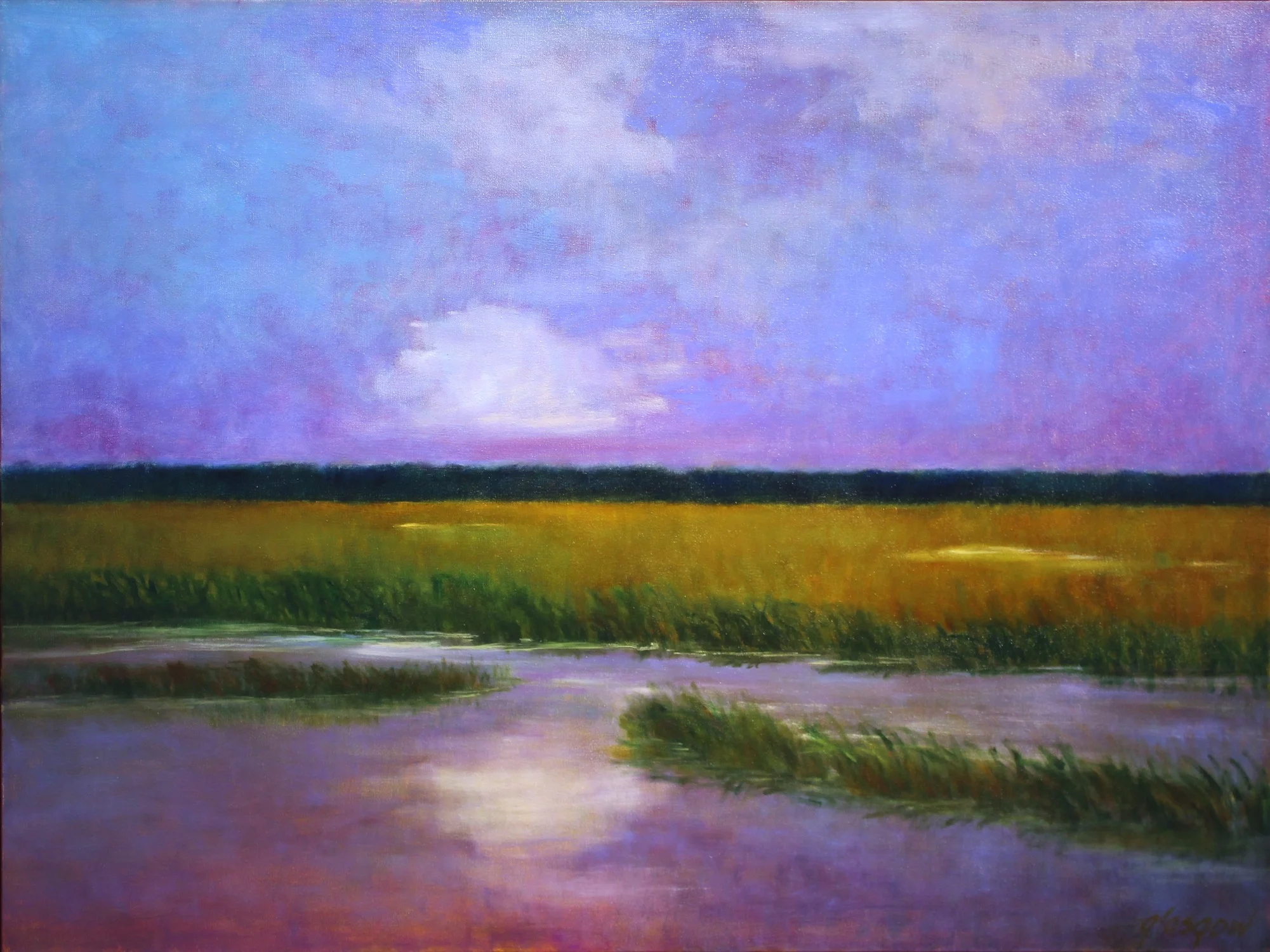 "Carolina Marsh," 2016 oil on canvas 37" x 49"