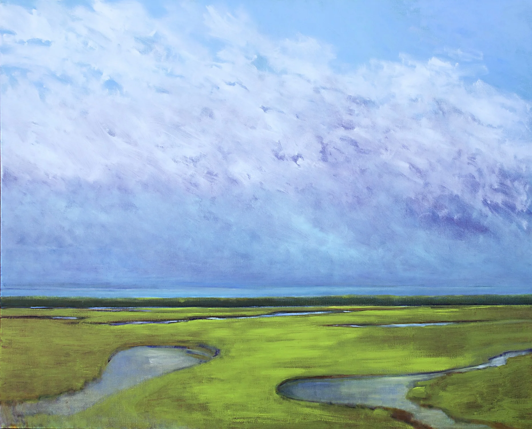 "Figure 8 Island II," 2016 oil on linen 59" x 72 3/4"