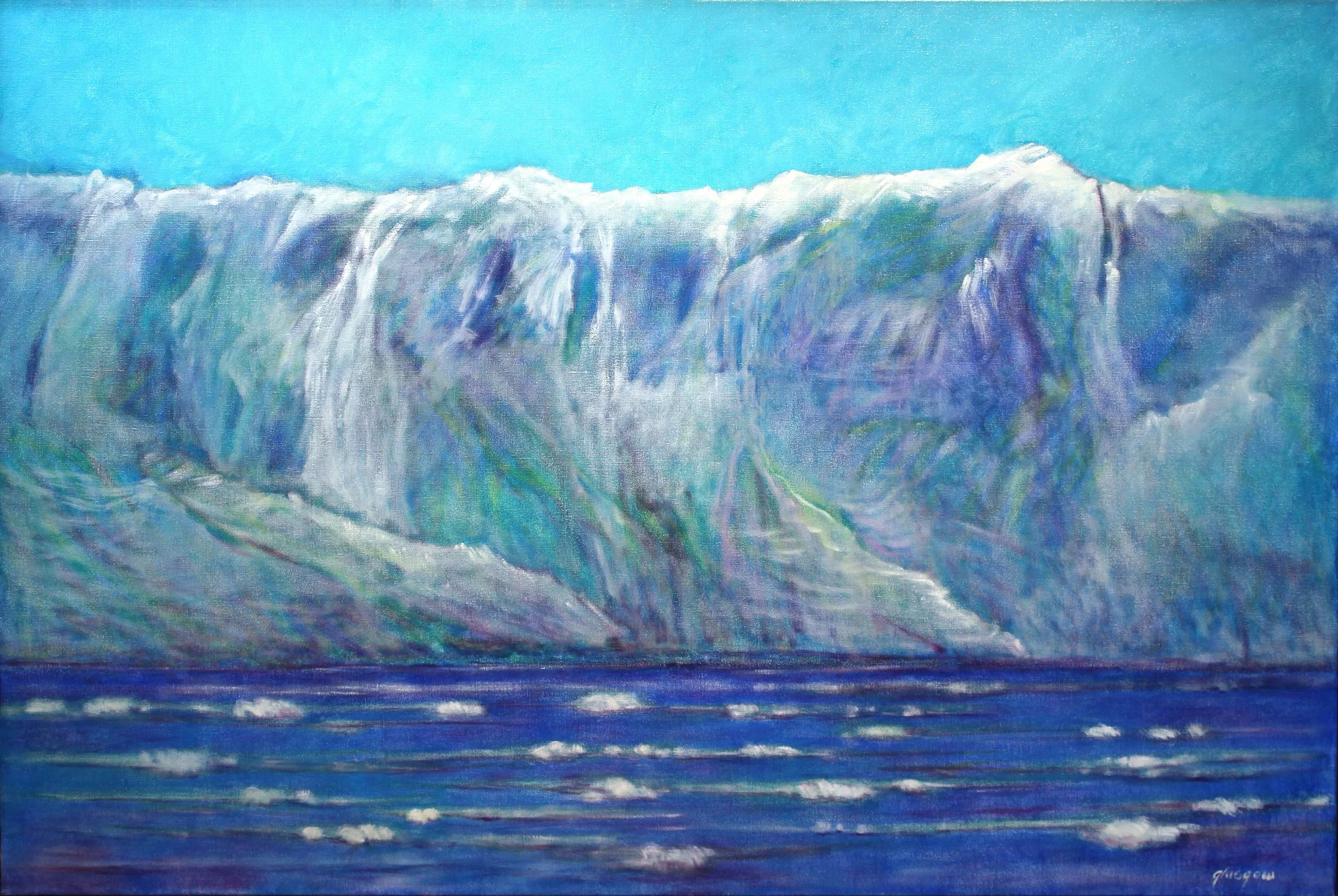 "Hubbard Glacier I," 2008 oil on linen 41 1/4" x 61 1/2"