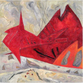 James Kuiper (BIO) "Knowledge and Disappearance" 2008 oil on canvas 30 1/4" x 30"
