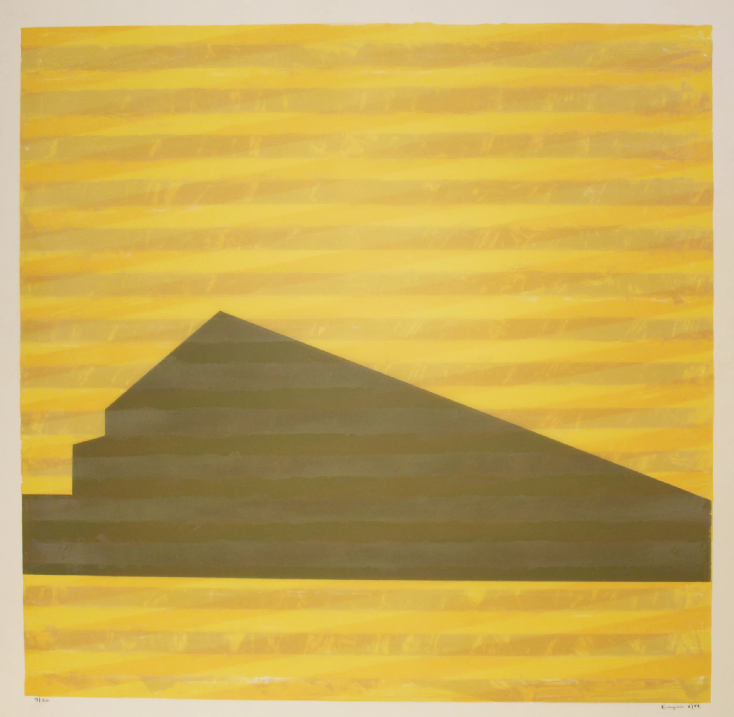 James Kuiper (BIO) "Untitled," 1994 lithograph and hand-colored ink on mylar 34"x34"