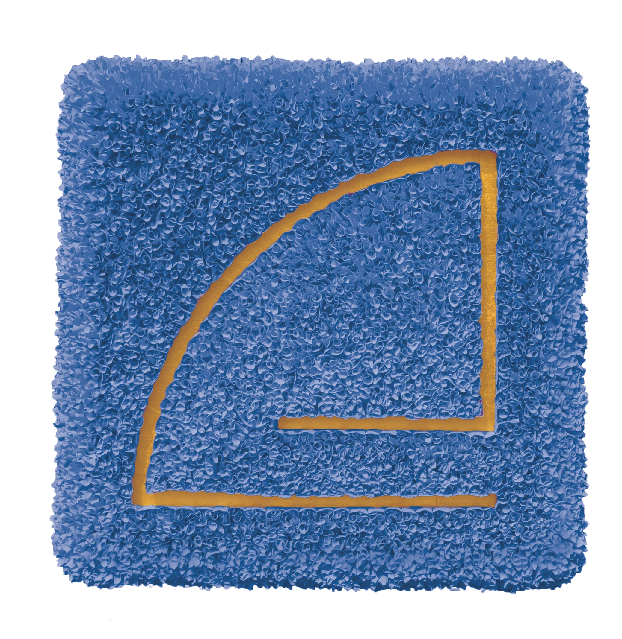 Lore Bert (BIO) "Chinese Form," 2009 relief object with Japanese paper and gold leaf 12/14 12 7/16" x 12 7/16"