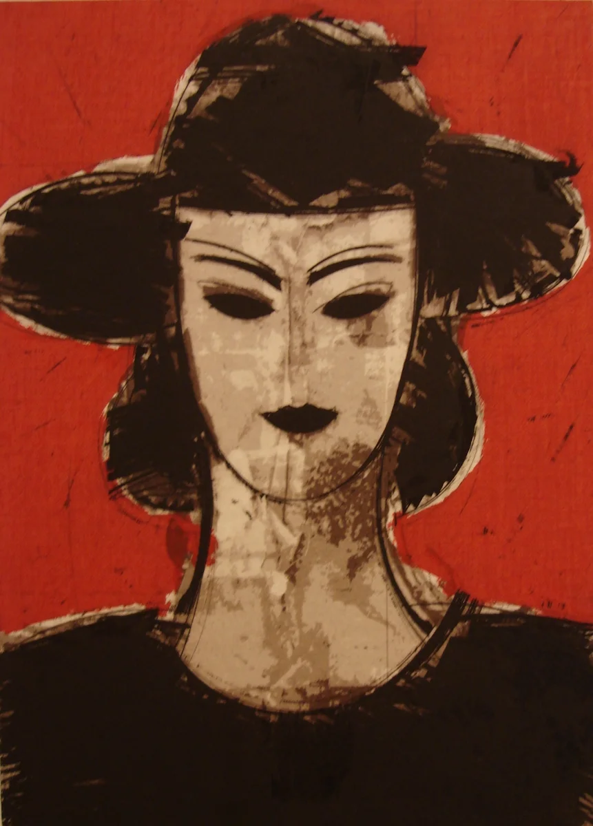 Manolo Valdés "Lillie IV," 2007 color etching and silkscreen 10/50 21" x 15"