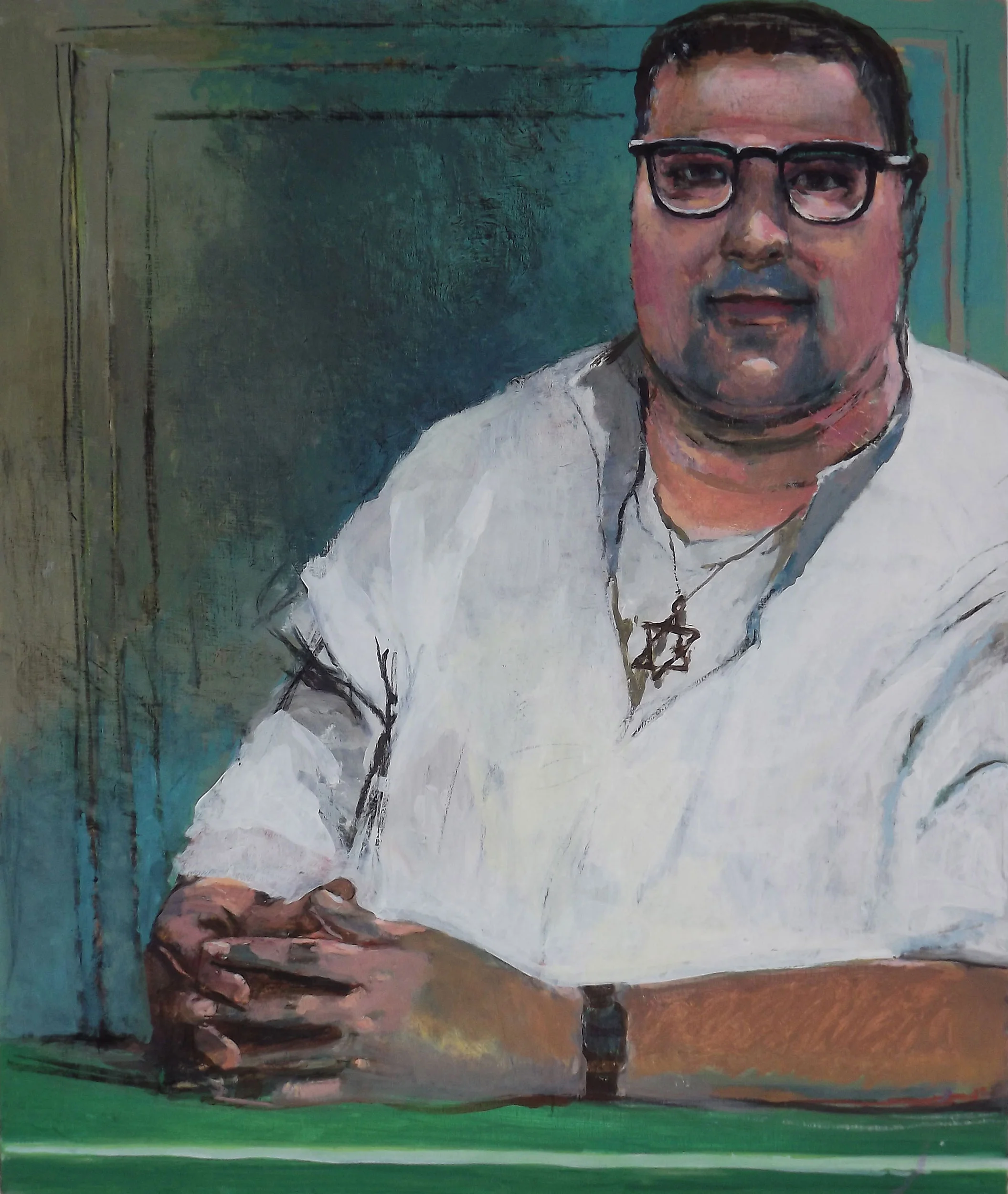 Peter Charlap (BIO) "Will Spear," 2013 oil on panel 24" x 20"