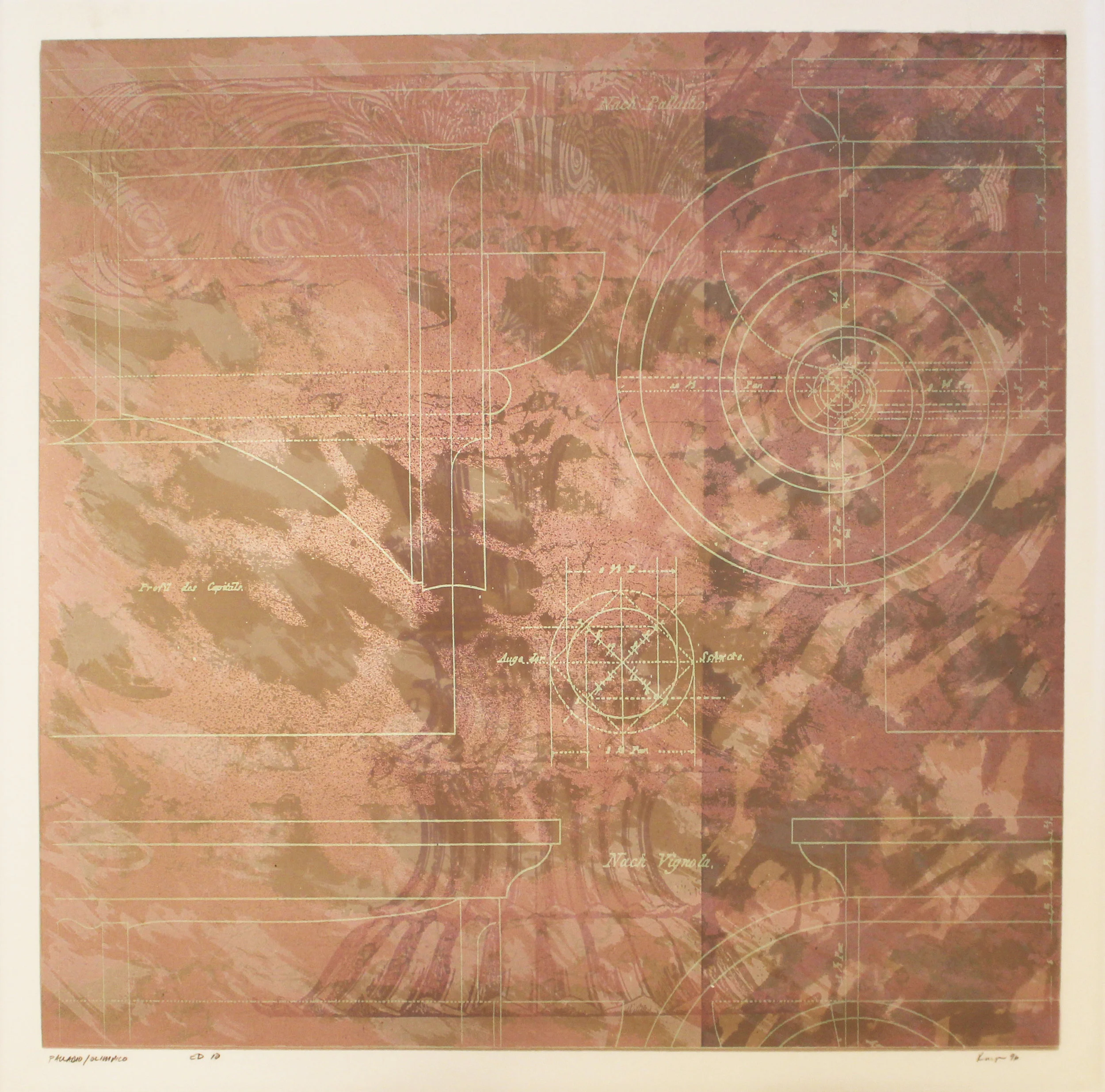 Palladio/Olimpico, 1996 screen print edition of 10 25"x25"