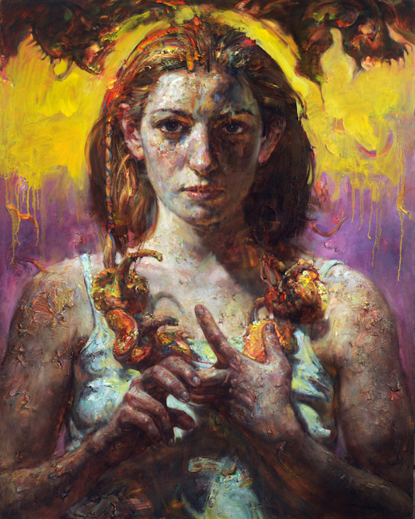 The Purple Sky , 2016 oil on canvas 60 1/4" x 48 1/4"