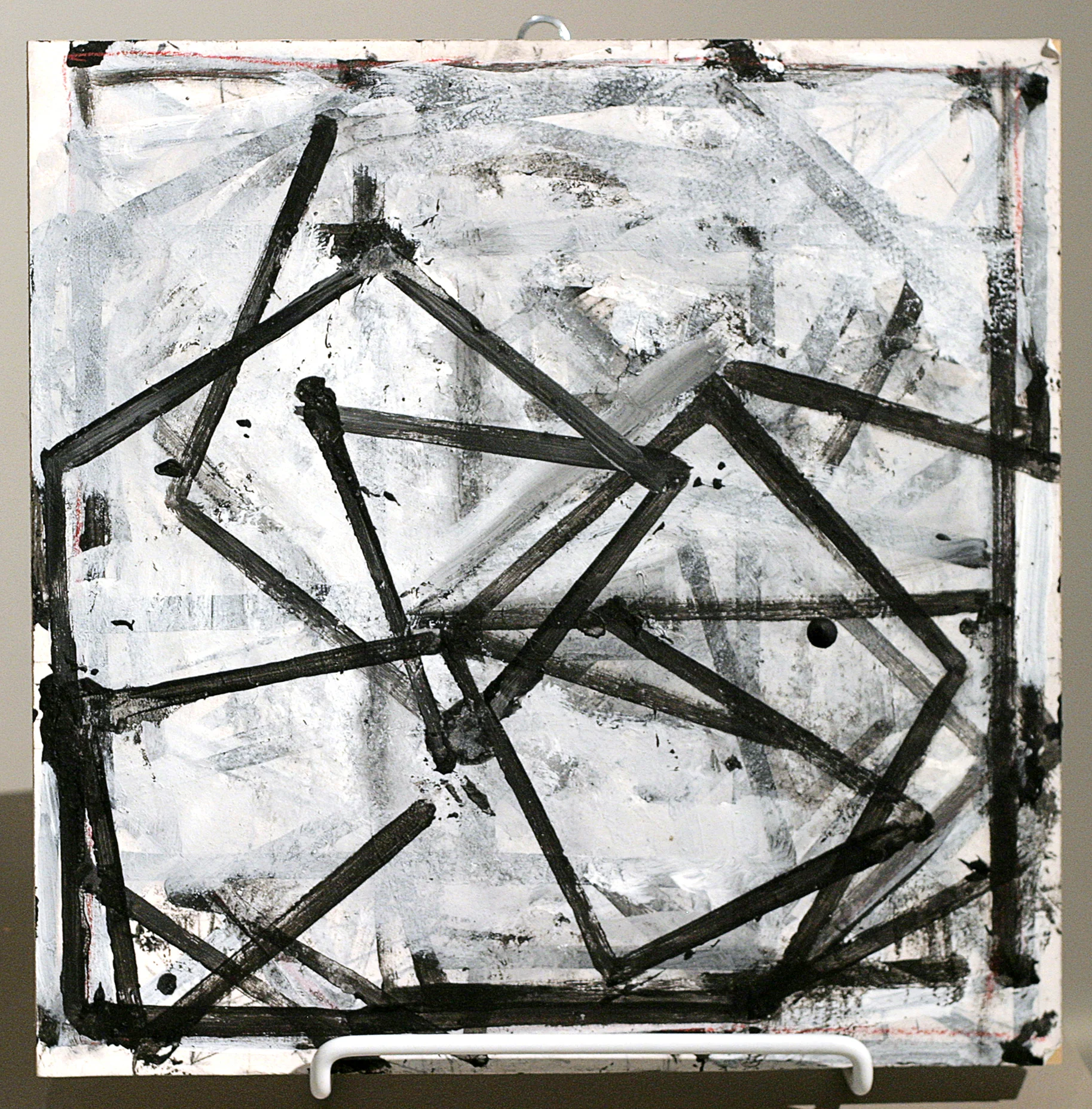 Annette Morriss (BIO) , Untitled 10 , 1997, acrylic on paper/wood, 10" x 10"