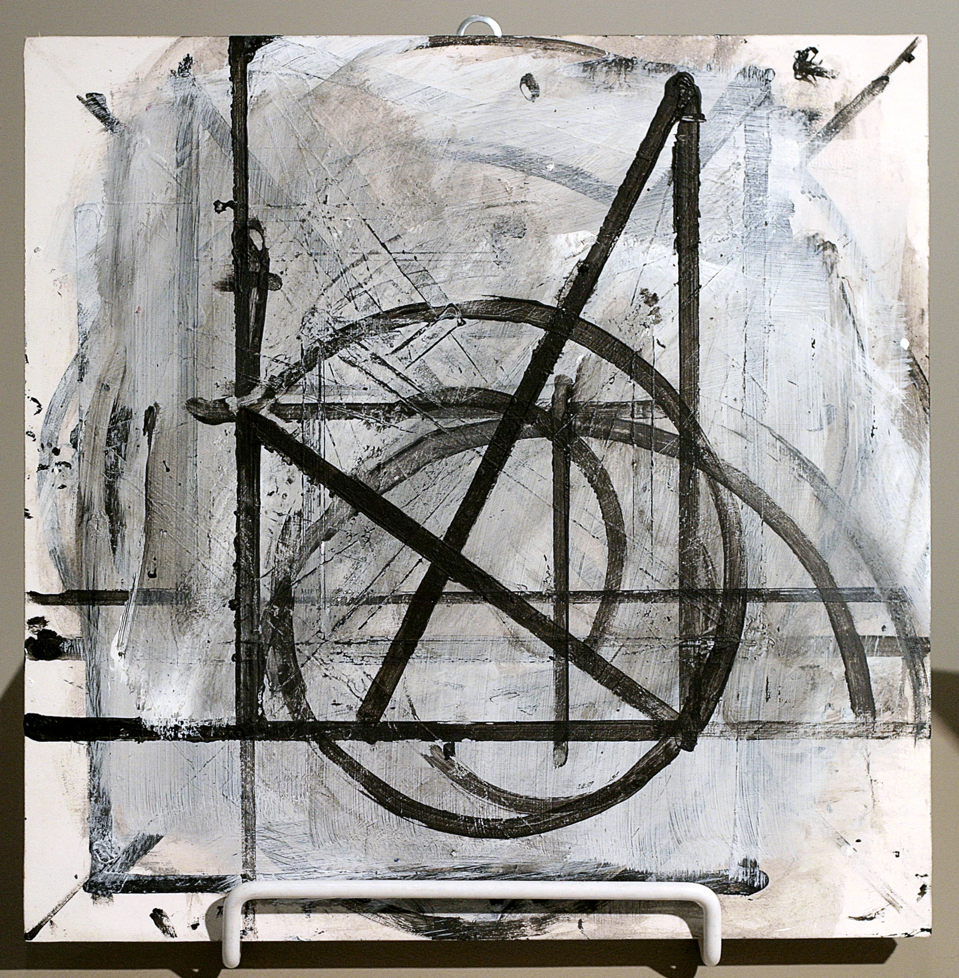 Annette Morriss (BIO) , Untitled 5 , 1997, acrylic on paper/wood, 10" x 10"