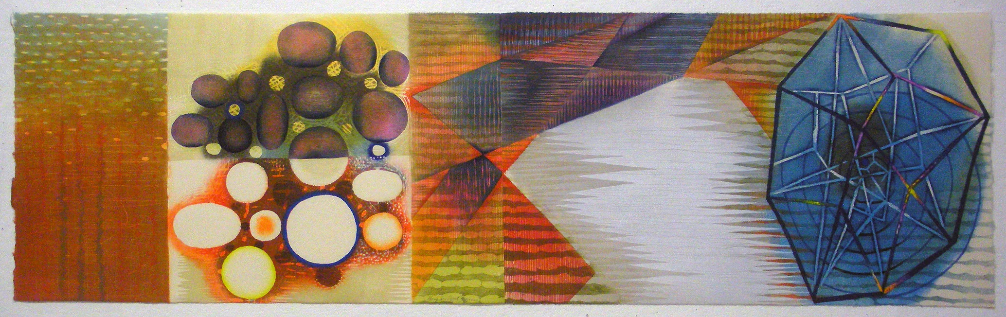Karen Kunc (BIO) , Along an Event Horizon , 2013, woodcut, 21" x 57"