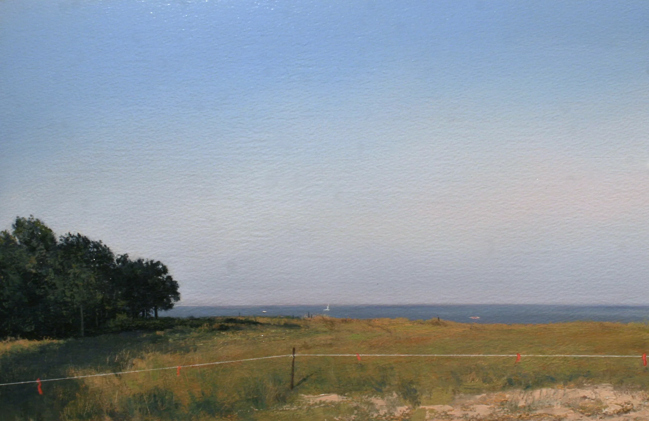 Adam Straus (BIO) , Habitat, Edge of Peconic Bay , 2005, oil on paper, 25 3/4" x 33 3/8"