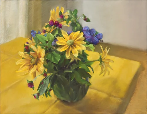Mary Joan Waid (BIO) , New York Garden , 2010, pastel on paper, 29 1/2" x 35 1/2"