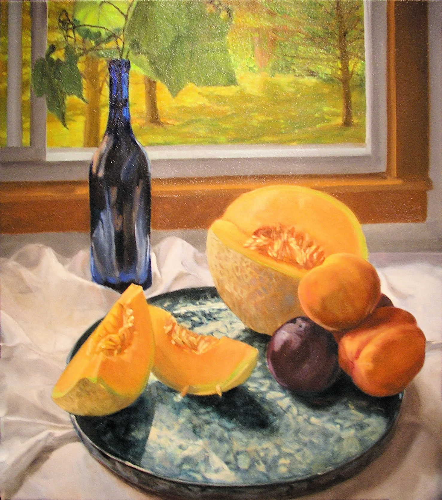 Mary Joan Waid (BIO) , Voluptuous , 2002, oil on canvas, 33 1/2" x 29 1/2"
