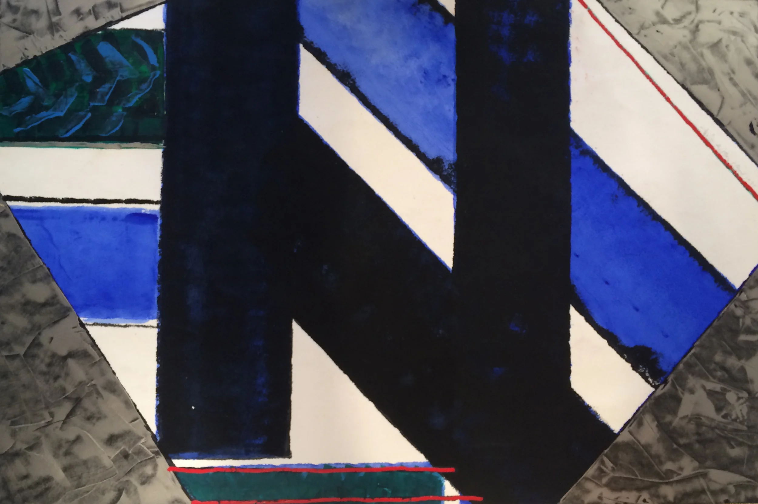 Untitled , 1989, acrylic on paper, 40" x 60"