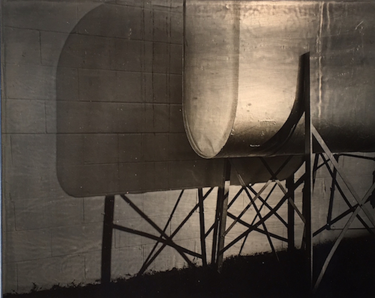 Carl Goldhagen (BIO) , Tank , 1996, photo emulsion on lead 1/5, 12" x 15" 