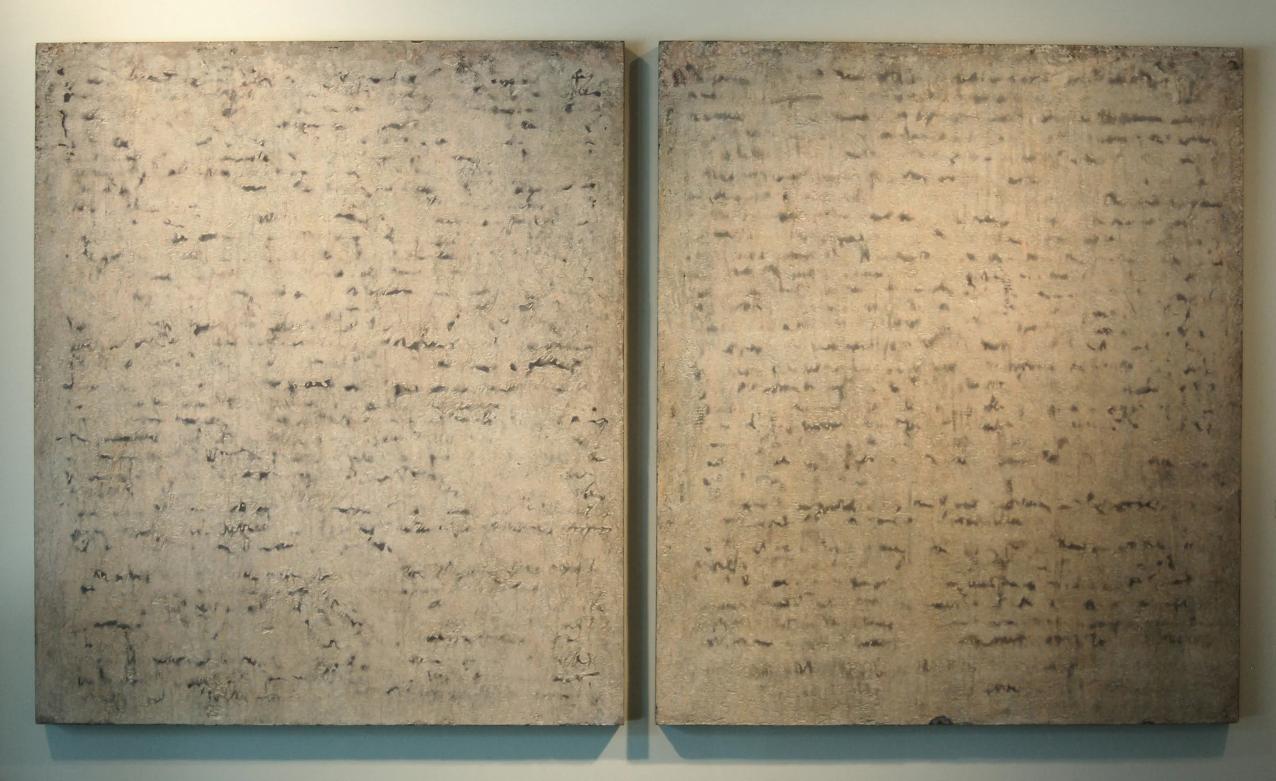 Randall Shiroma "The Promise," 2000 diptech terrazzo on panel 48" x 83"