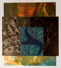 Steven Sorman "difference in ages xxviii," 1998 monoprint 25 14/" x 33 1/4"