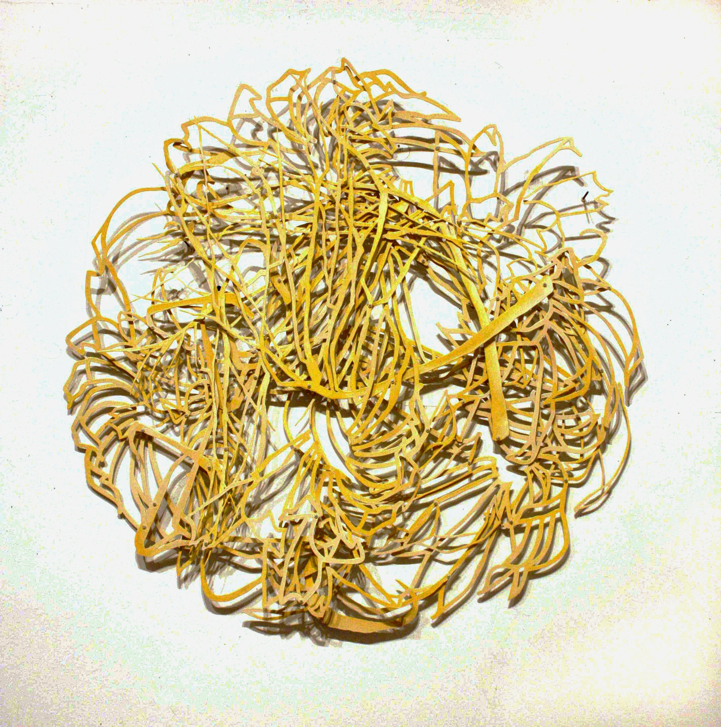 Katy Stone, “Sunspot,” 2011, oil on aluminum, 32” diameter