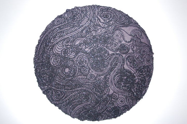 Christopher Tanner, “Total Eclipse,” 2008, mixed media on handmade paper, 39” diameter
