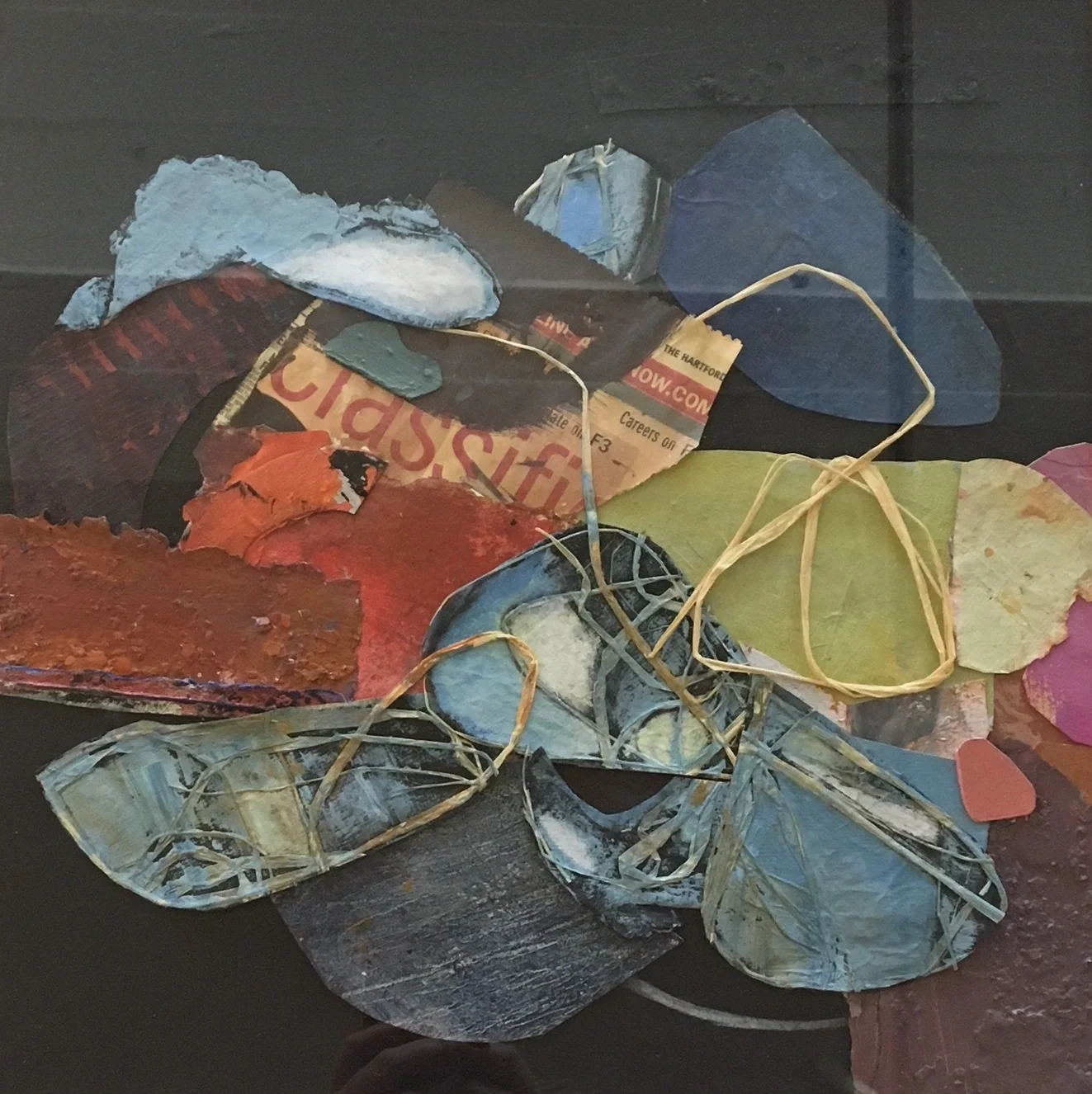 Janet Sorokin, “Nevermore,” 2008, mixed media collage, 21 1/4” x 21 1/4”