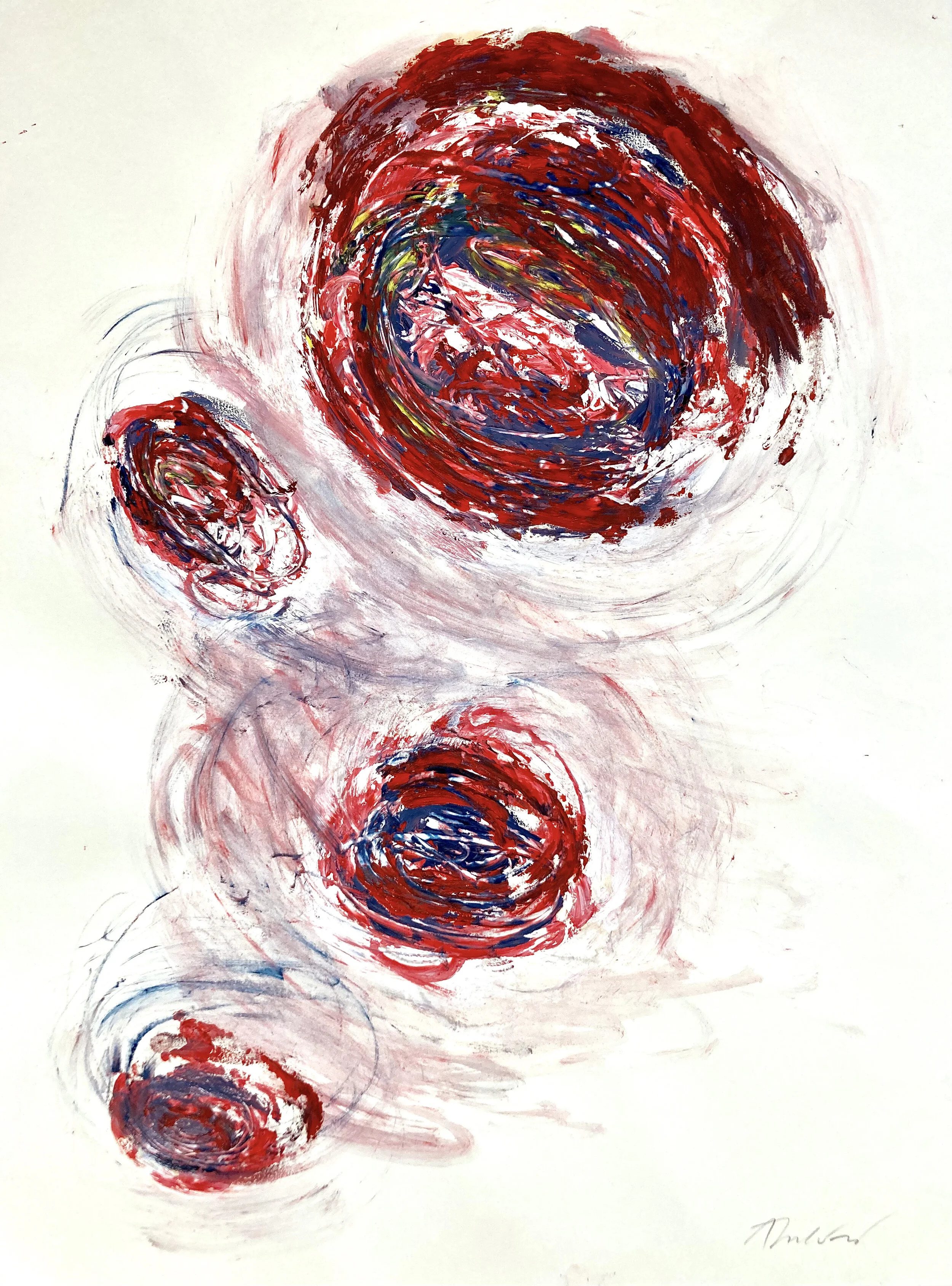 Adrian Luchini, “Abbacus,” 2021, oil on paper, 41 3/4” x 33 7/8”