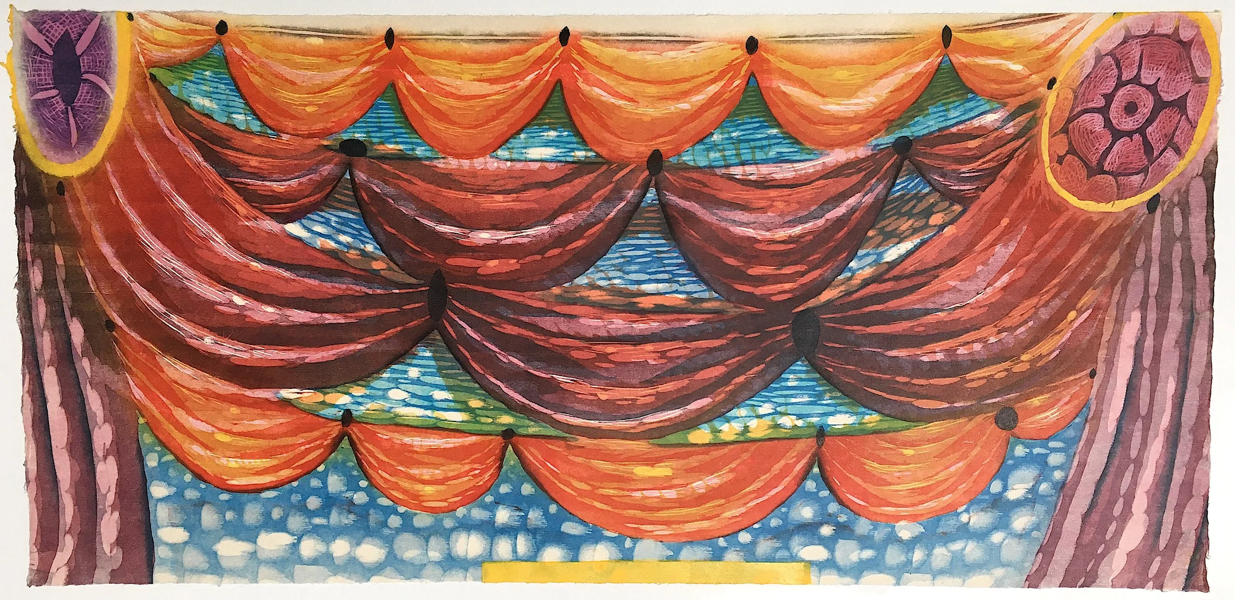 Karen Kunc, "Gatherings", 2021, 7/7, 14" x 29" (Copy)