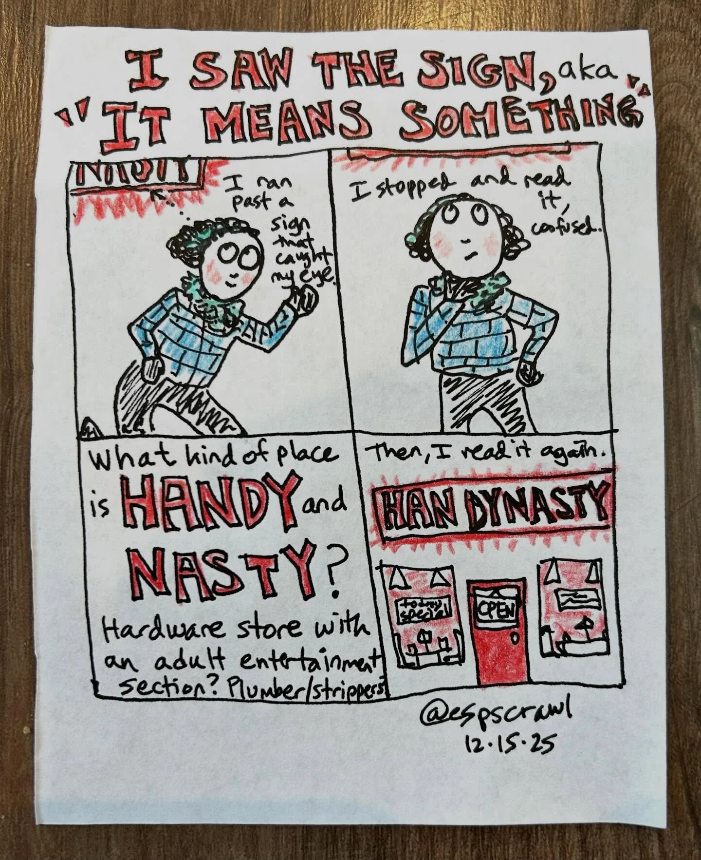 Can&rsquo;t make this up. Also, for the record: not my first sign confusion incident. @espscrawl