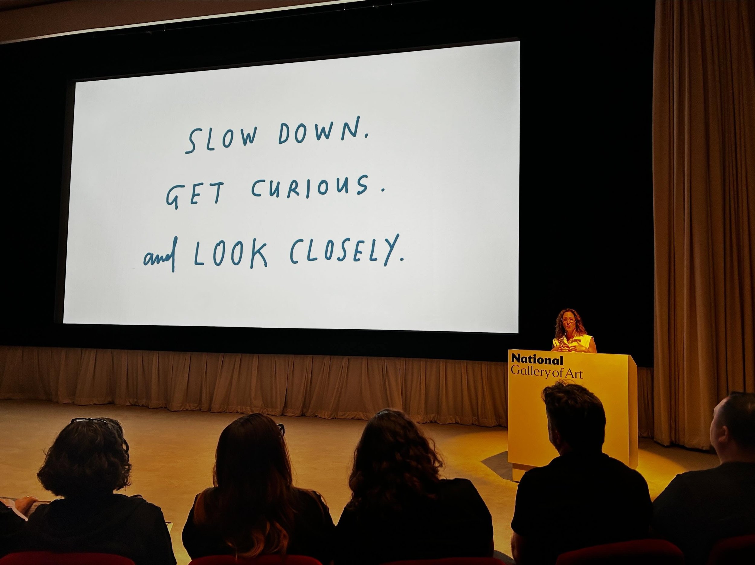 Magical morning with @wendymac at the @ngadc! Wendy is as kind and thoughtful and generous in person as she comes across through her work. Grateful to receive her wisdom on what really matters: paying attention to each other, putting process over pro