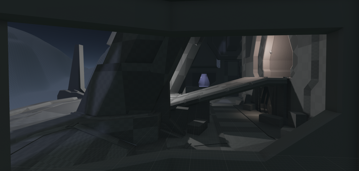 This is actually the geometry I had made in Maya before deciding to make the Halo 4 version of Elevated in forge. 
