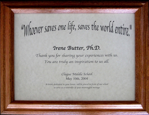 Clague Middle School bestowed the following honor.