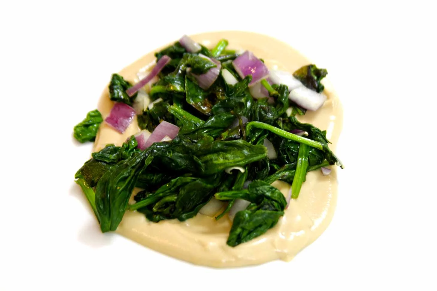 You should add double what you see here... I just didn't make enough spinach for two servings.